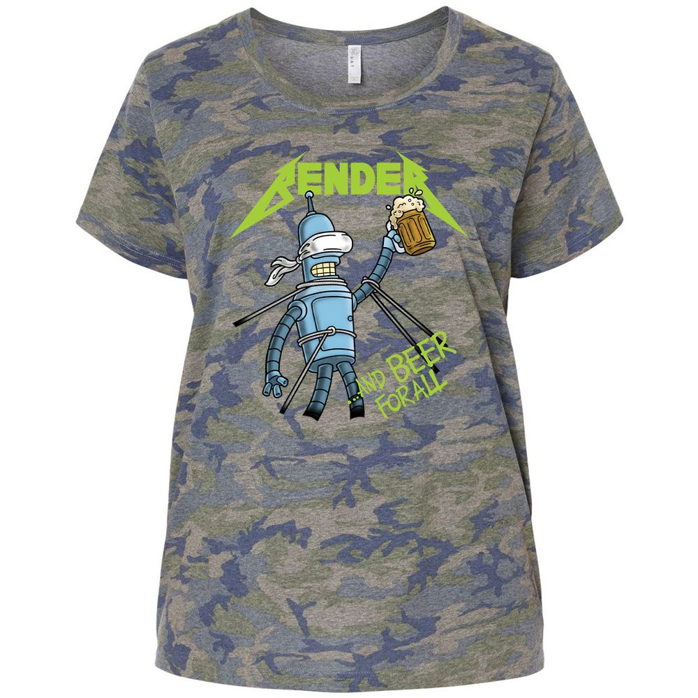 Ladies Curvy Jersey - 8X68WFS4 - Vintage Camo - 5