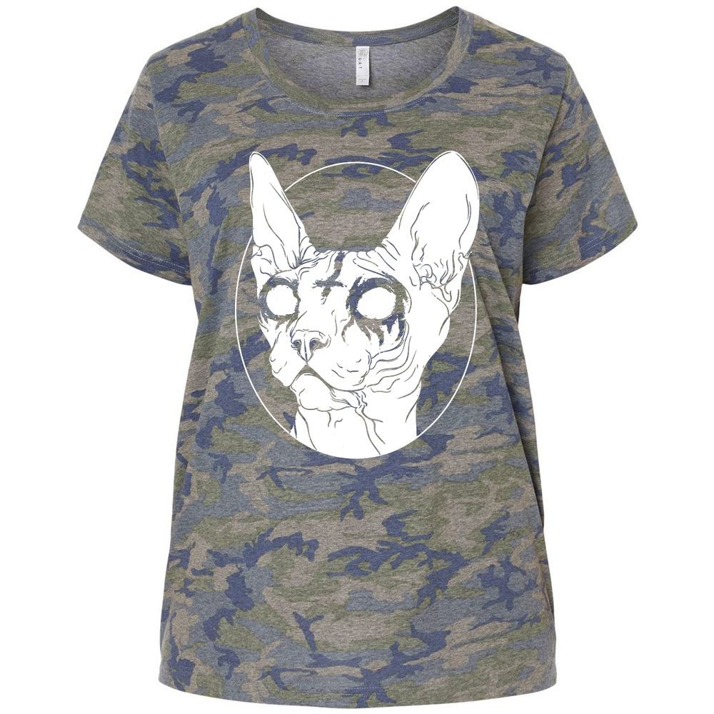 Ladies Curvy Jersey - NQHME8HH - Vintage Camo - 5