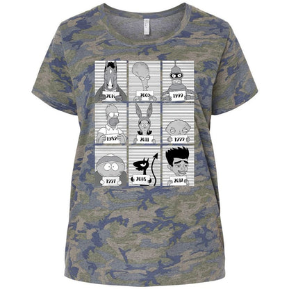 Ladies Curvy Jersey - 3JNDMLU2 - Vintage Camo - 5