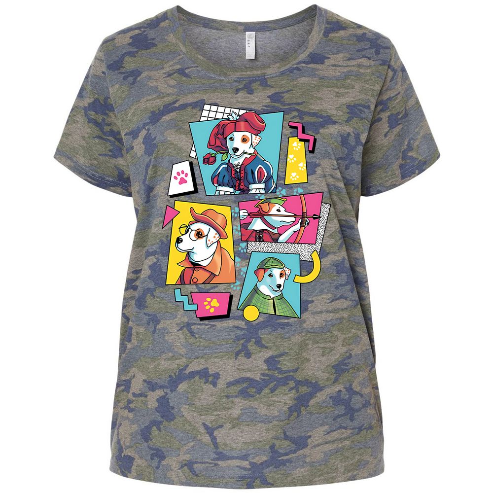 Ladies Curvy Jersey - 9WYRC8QH - Vintage Camo - 5