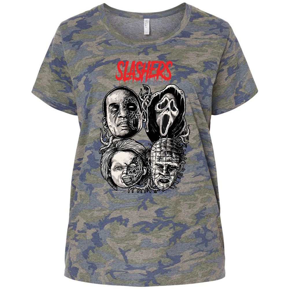 Ladies Curvy Jersey - WFW6PWX9 - Vintage Camo - 5