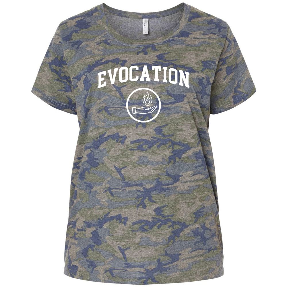 Ladies Curvy Jersey - 6EQN9AHJ - Vintage Camo - 5