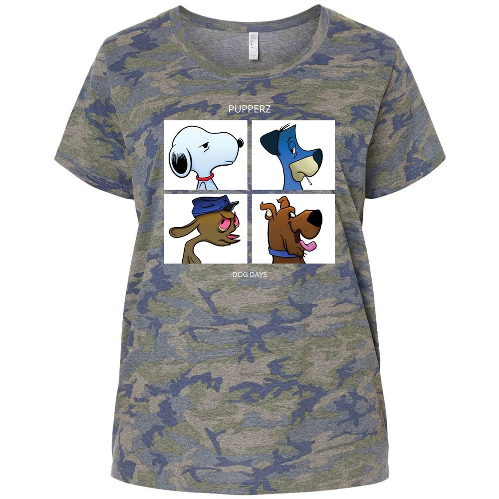 Ladies Curvy Jersey - D1J7EFLA - Vintage Camo - 5