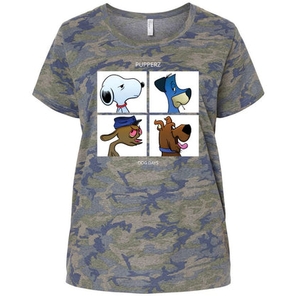 Ladies Curvy Jersey - D1J7EFLA - Vintage Camo - 5