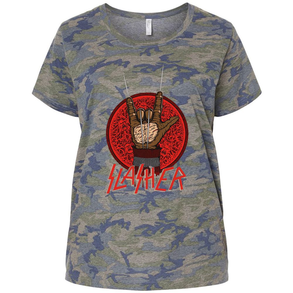 Ladies Curvy Jersey - RZEXJMFV - Vintage Camo - 5