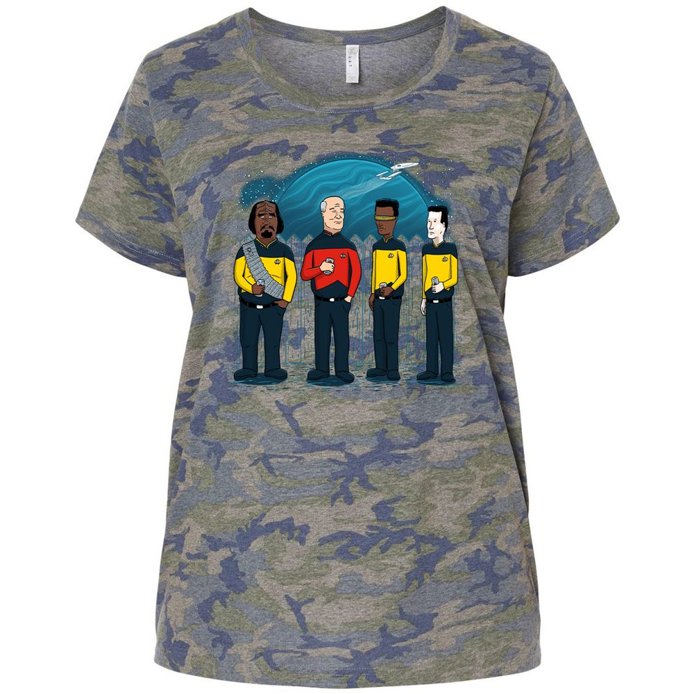 Ladies Curvy Jersey - E4N81BXW - Vintage Camo - 5