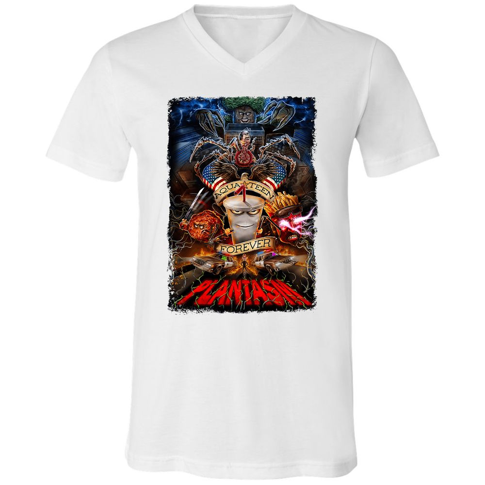 Unisex V-Neck T-Shirt - 76MN11L4 - White - 5