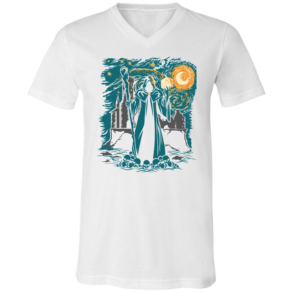 Unisex V-Neck T-Shirt - KWNEH73A - White - 5