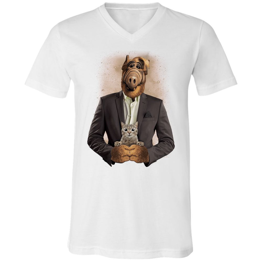 Unisex V-Neck T-Shirt - RHFGZGKW - White - 5