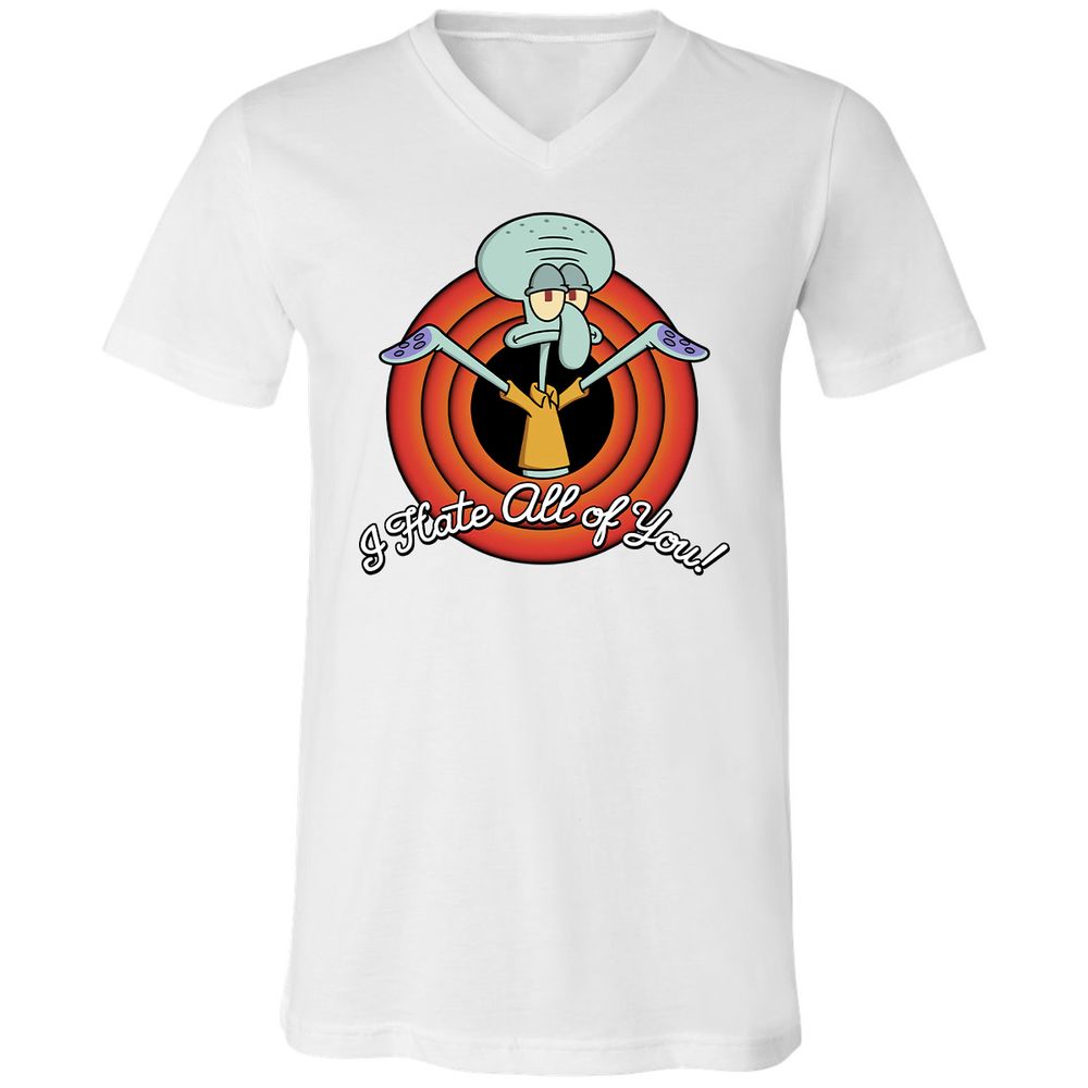 Unisex V-Neck T-Shirt - BR1SMUNR - White - 5