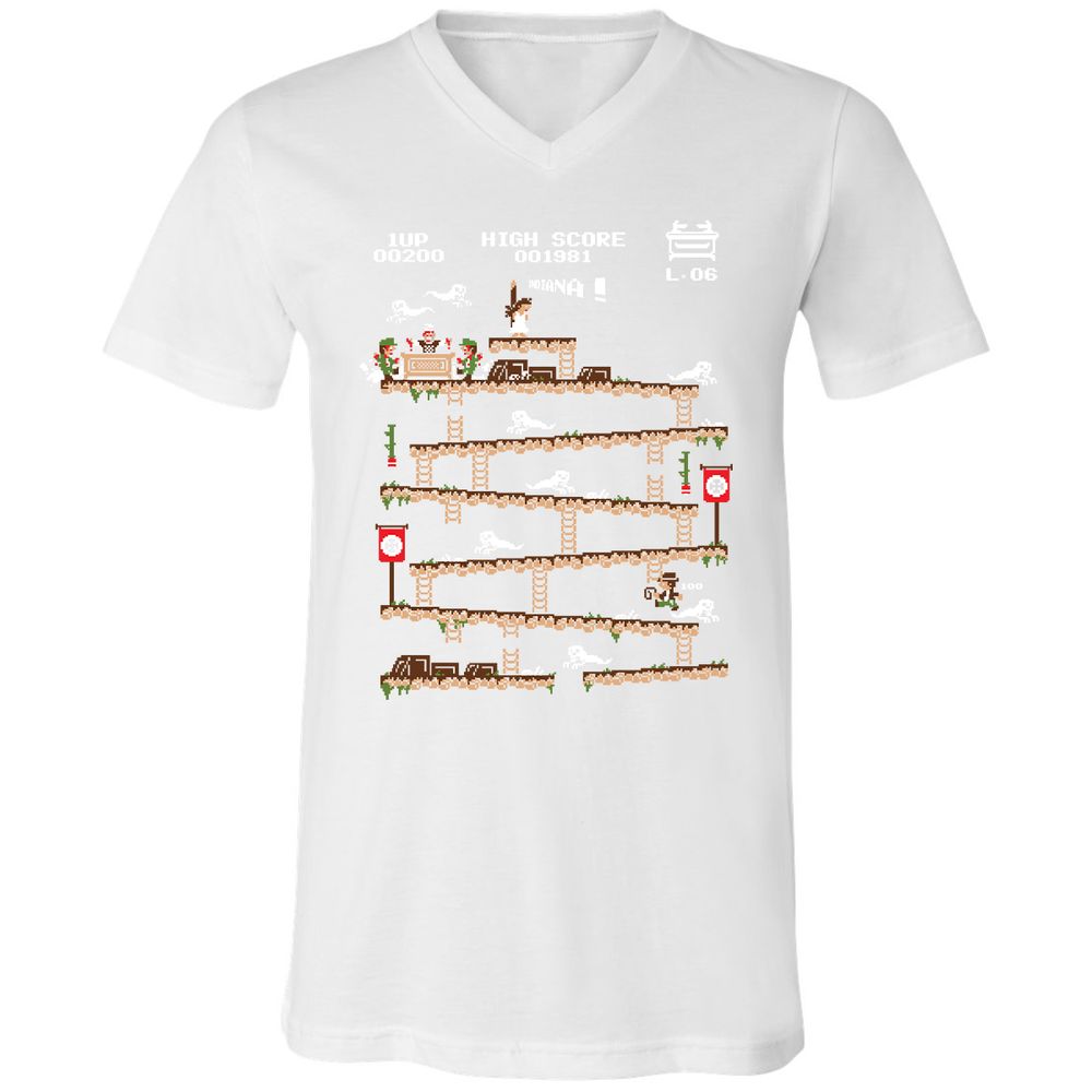 Unisex V-Neck T-Shirt - 34H8G4Y3 - White - 5