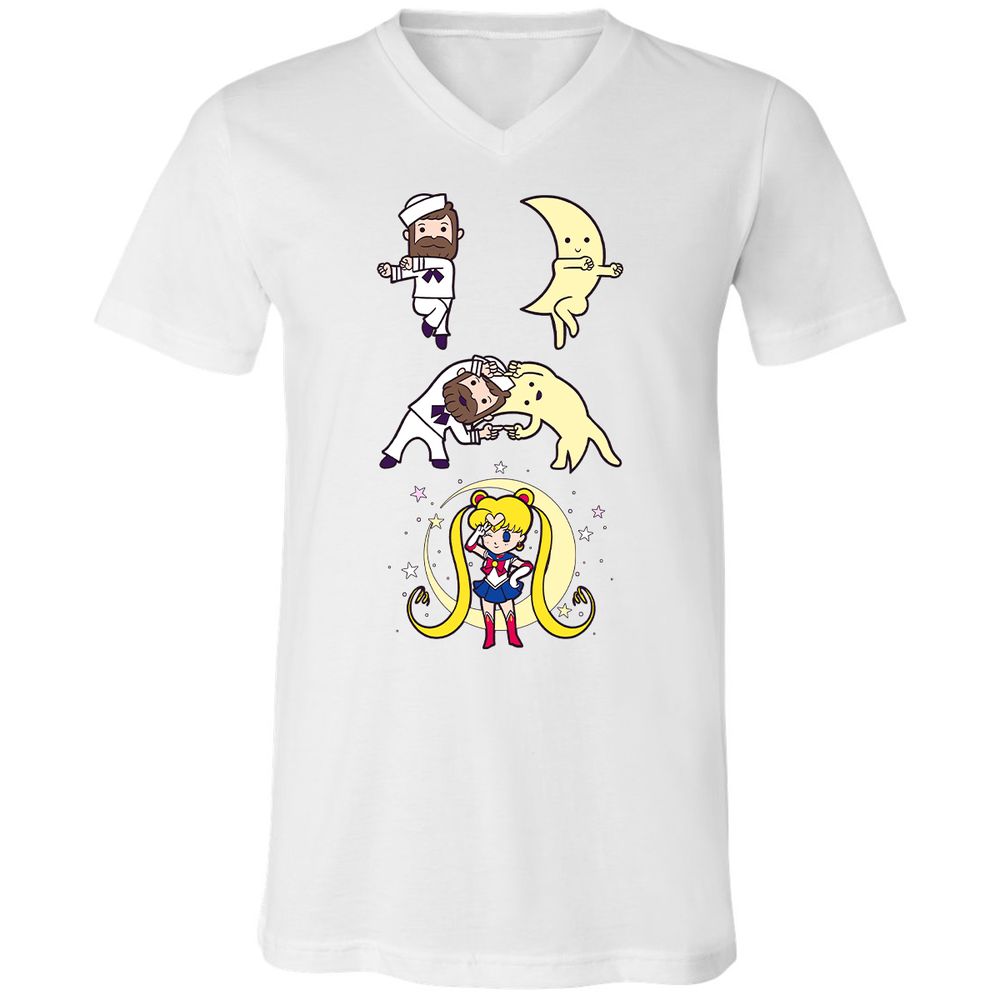 Unisex V-Neck T-Shirt - 495YZQVL - White - 5