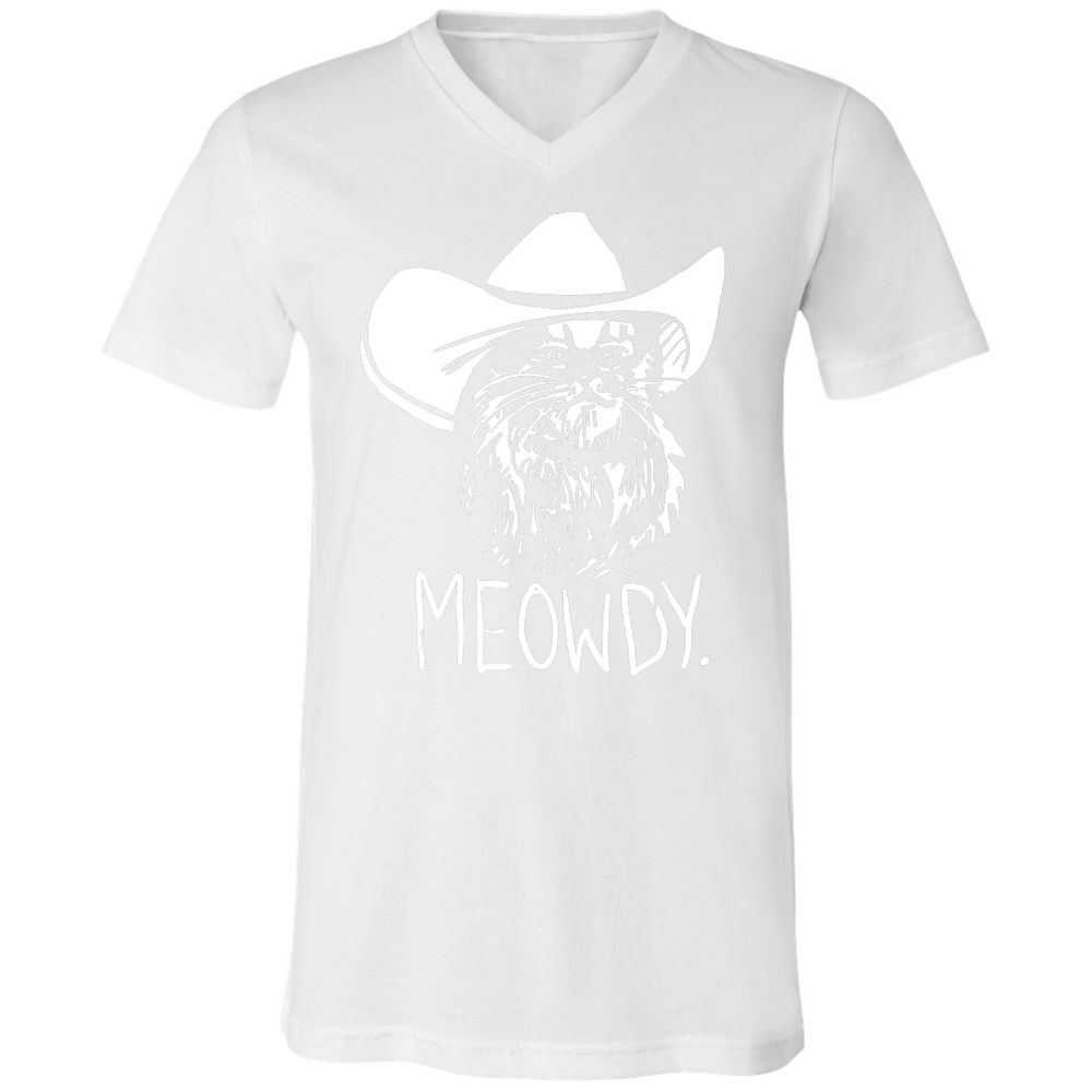 Unisex V-Neck T-Shirt - T9XRHC85 - White - 5