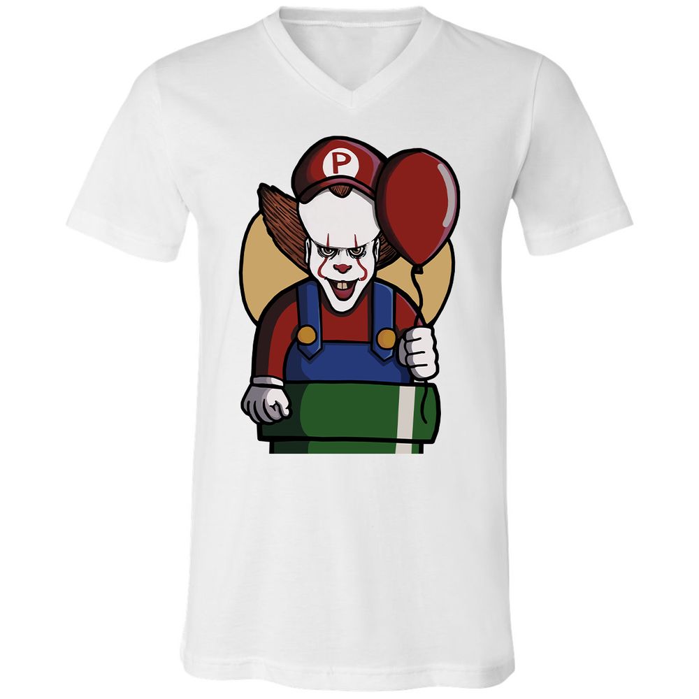 Unisex V-Neck T-Shirt - 1C2U4VSR - White - 5