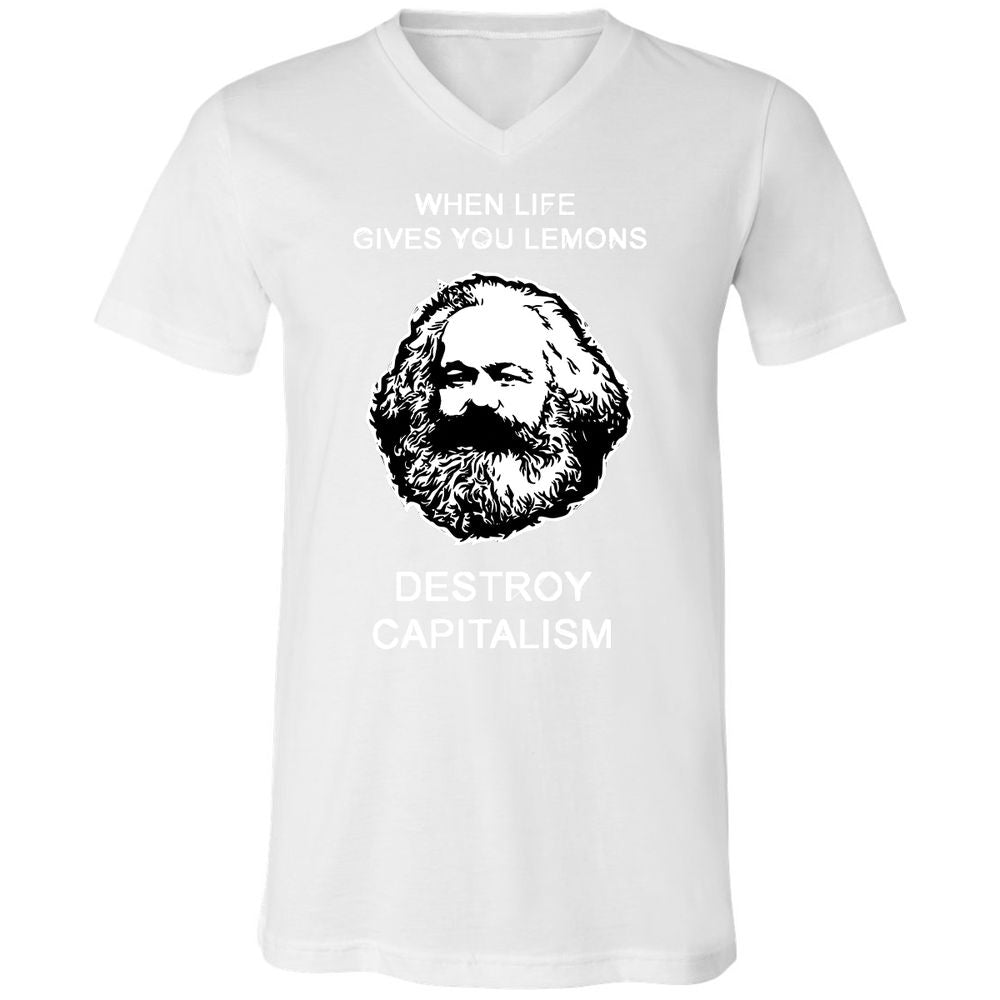Unisex V-Neck T-Shirt - V4CQRWM8 - White - 5