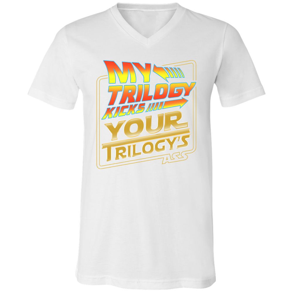 Unisex V-Neck T-Shirt - YSB89VU8 - White - 5