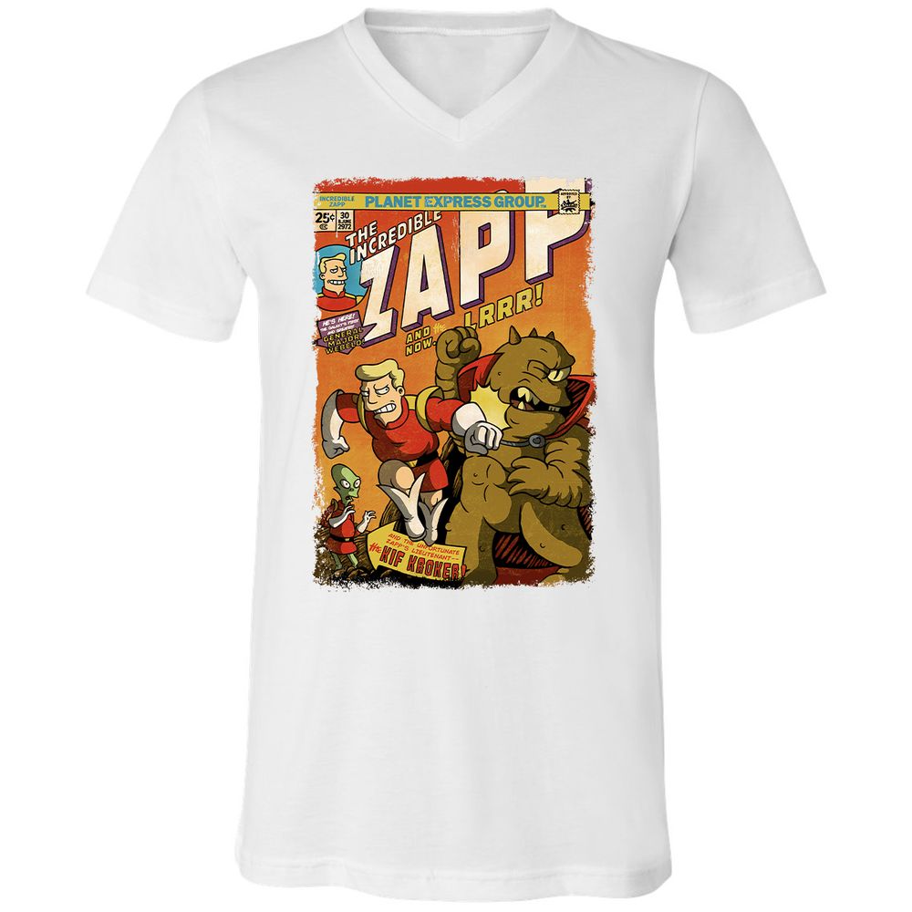 Unisex V-Neck T-Shirt - NPD6H9JB - White - 5