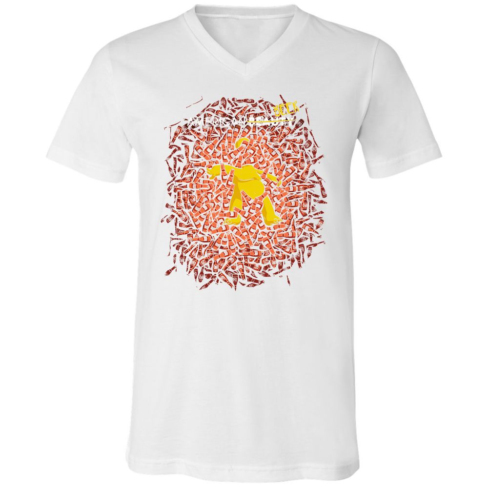 Unisex V-Neck T-Shirt - K9KWGCDF - White - 5