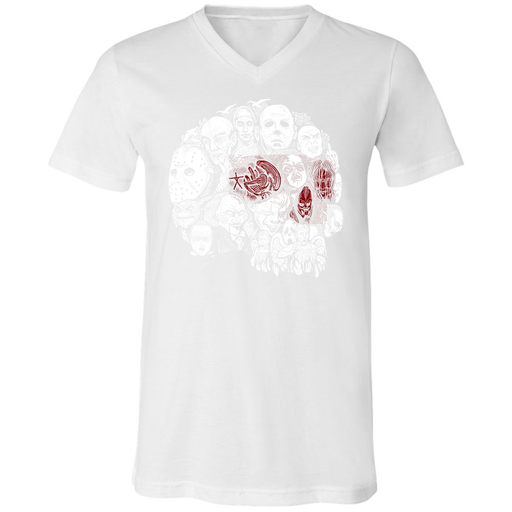 Unisex V-Neck T-Shirt - R8L5UHVT - White - 5