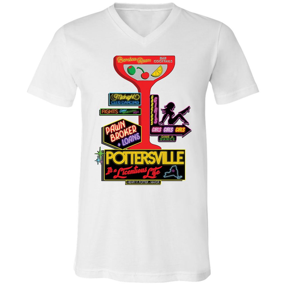 Unisex V-Neck T-Shirt - HMR5XC1A - White - 5