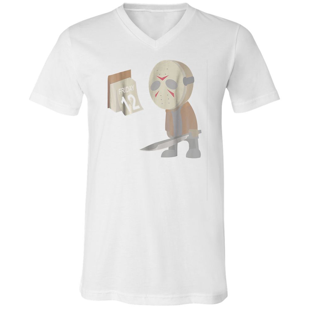 Unisex V-Neck T-Shirt - AKW3ZVBS - White - 5