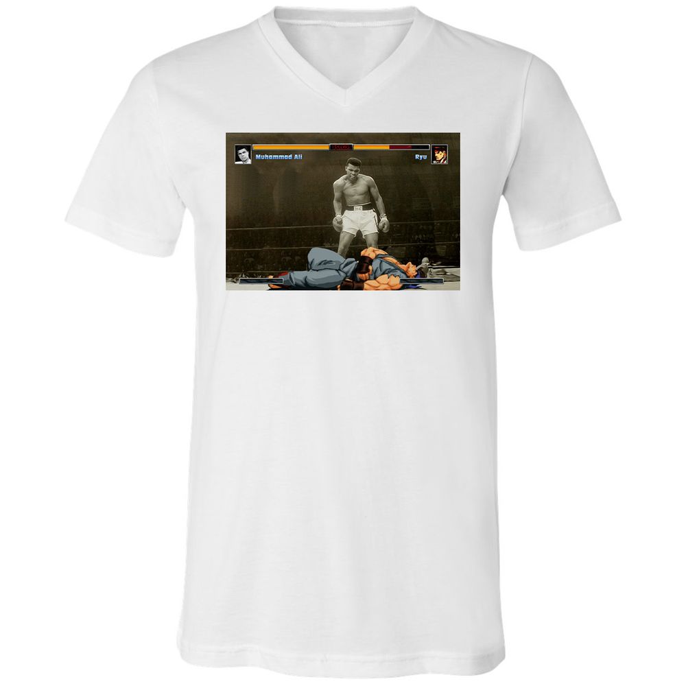 Unisex V-Neck T-Shirt - BUMUMRWG - White - 5