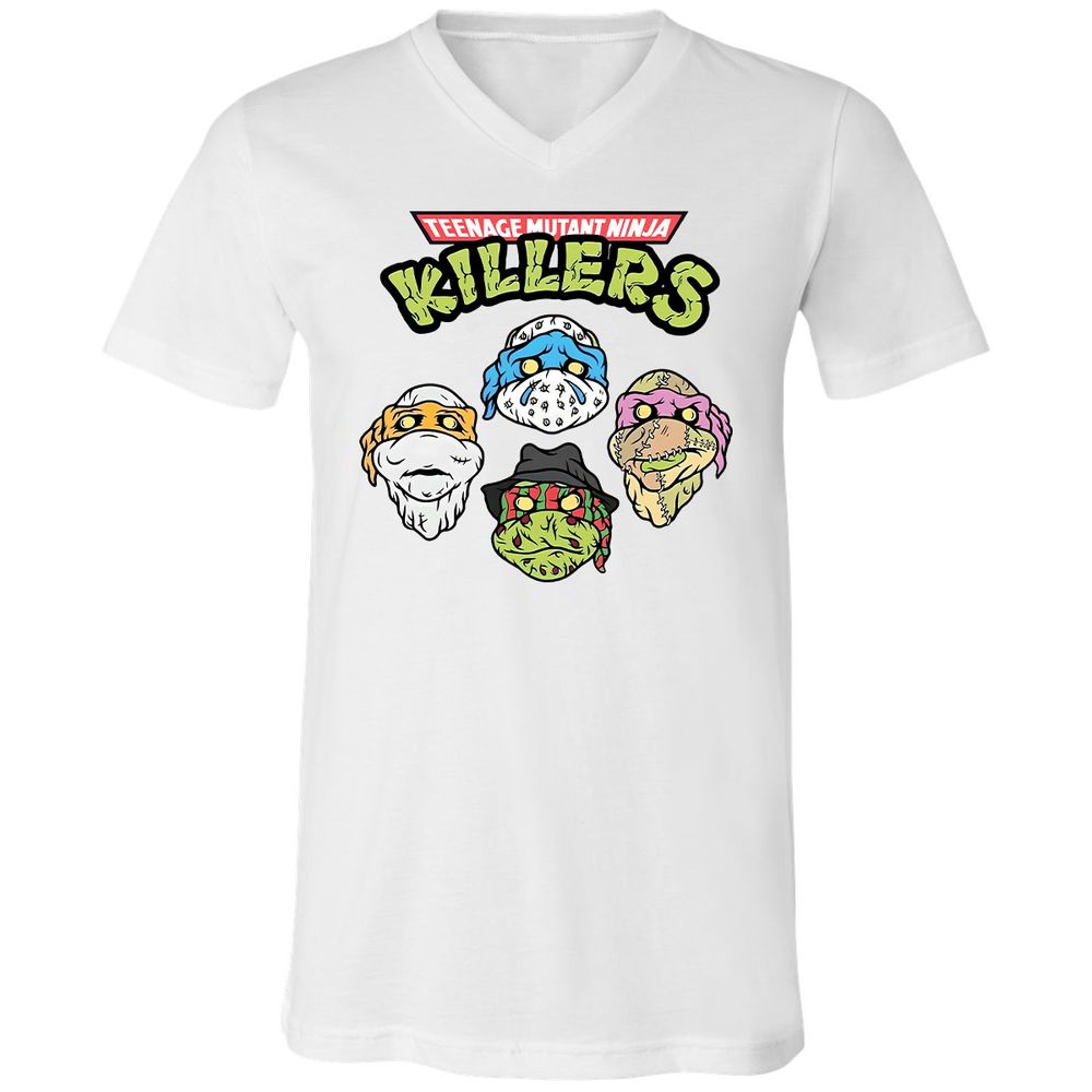 Unisex V-Neck T-Shirt - DLRR13F2 - White - 5