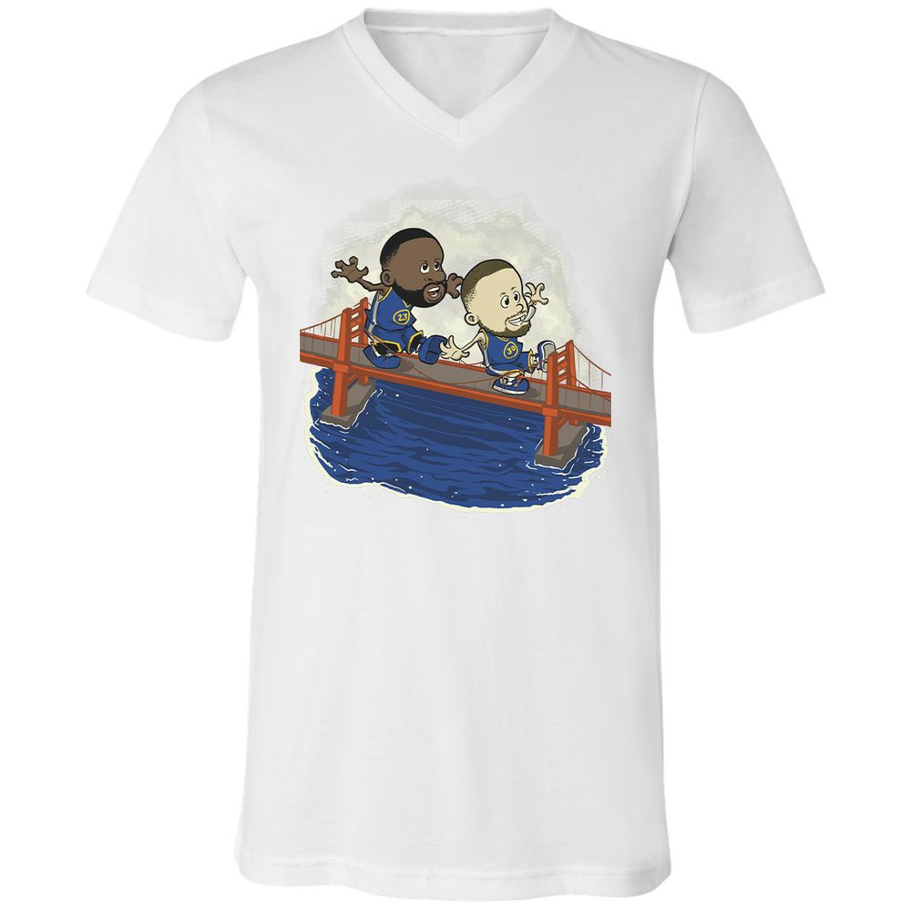 Unisex V-Neck T-Shirt - UJ31YLGE - White - 5