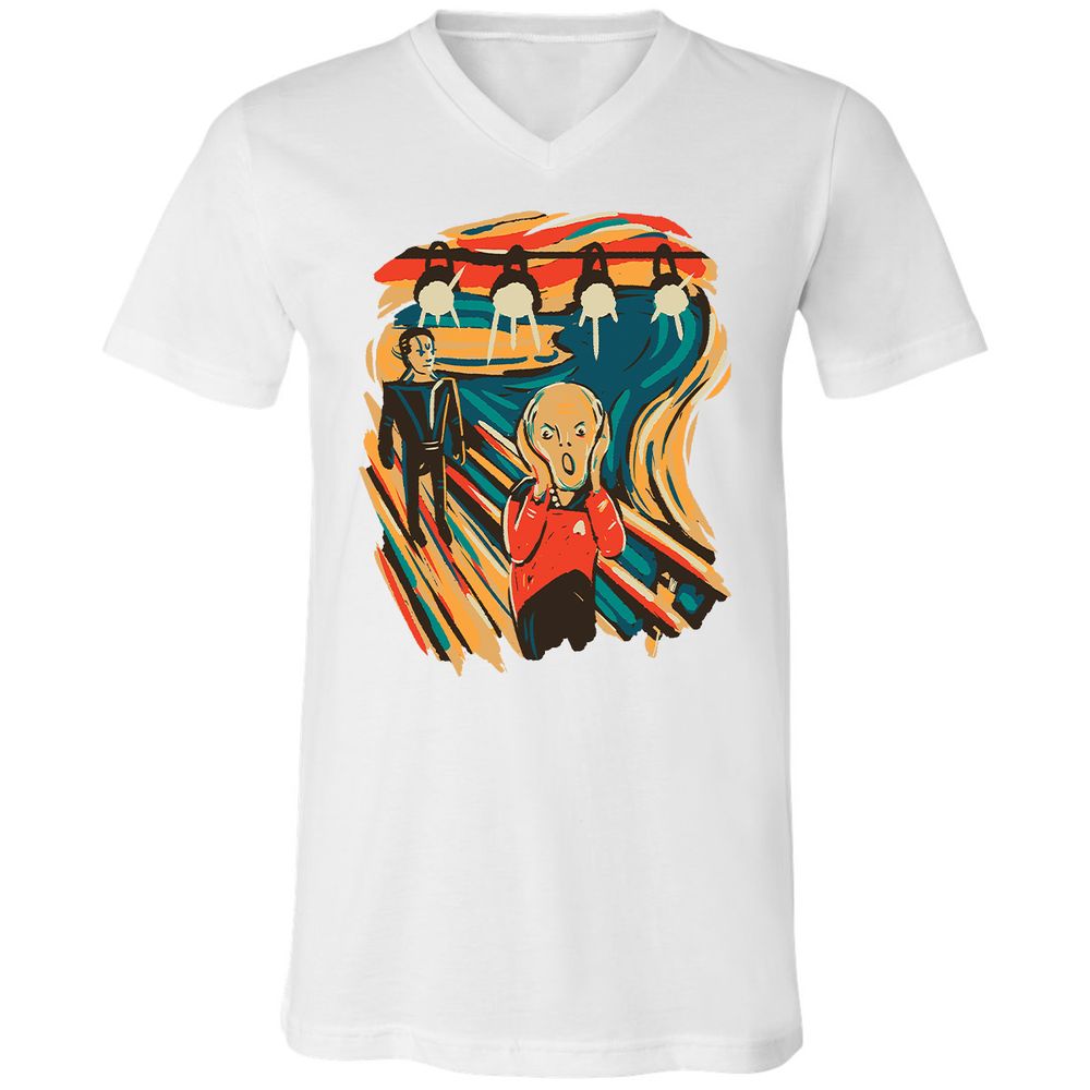 Unisex V-Neck T-Shirt - B2C6BUCT - White - 5