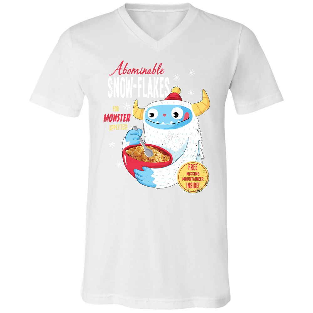 Unisex V-Neck T-Shirt - 8PPRHABS - White - 5