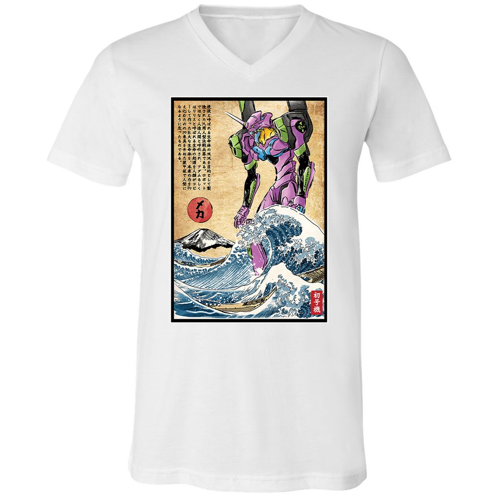 Unisex V-Neck T-Shirt - F3X4EJYL - White - 5