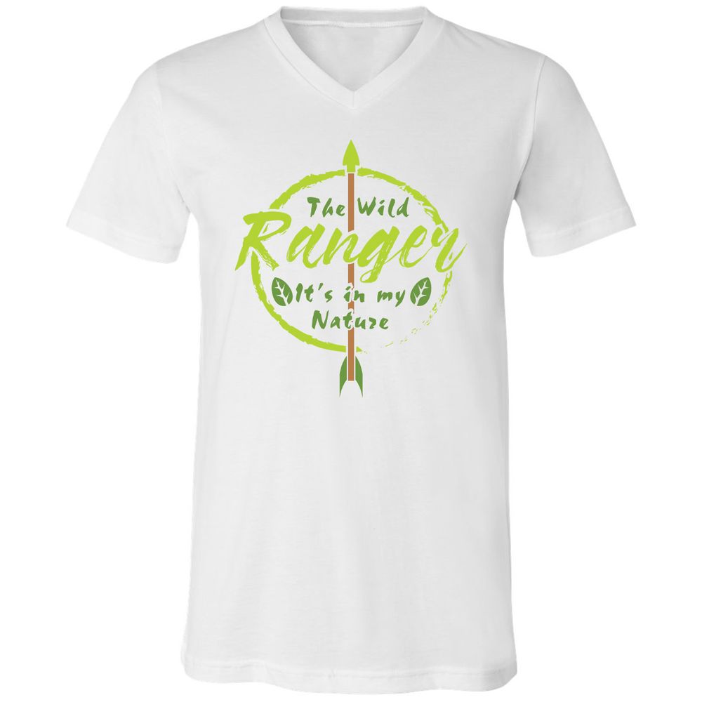 Unisex V-Neck T-Shirt - JHU3JDE3 - White - 5