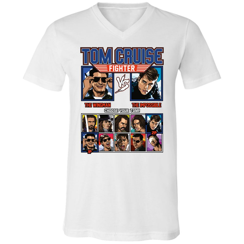 Unisex V-Neck T-Shirt - A1P5KMJH - White - 5