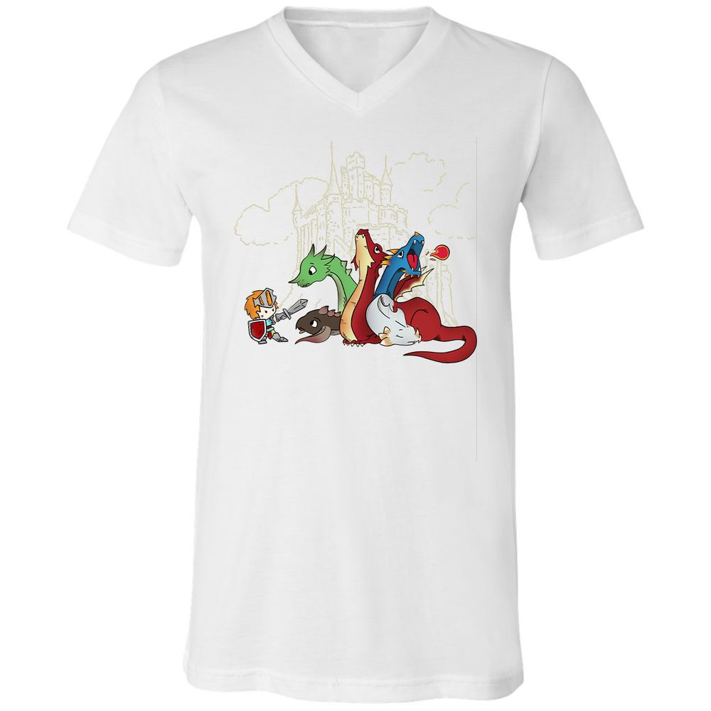 Unisex V-Neck T-Shirt - H3PPBASV - White - 5