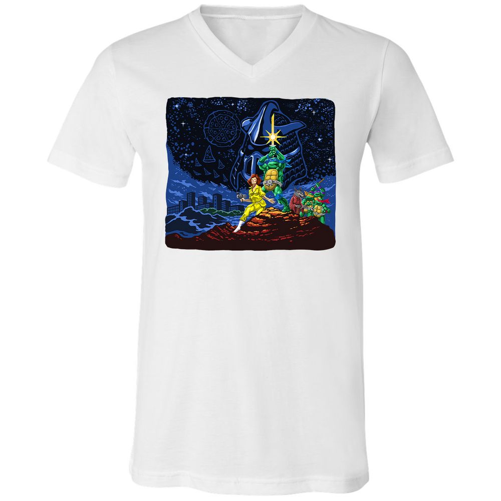 Unisex V-Neck T-Shirt - 9D8XMWLG - White - 5