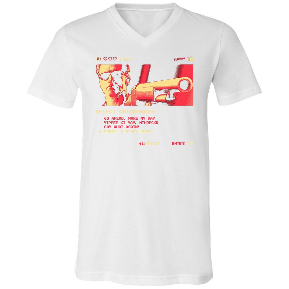 Unisex V-Neck T-Shirt - RWB5KSLR - White - 5