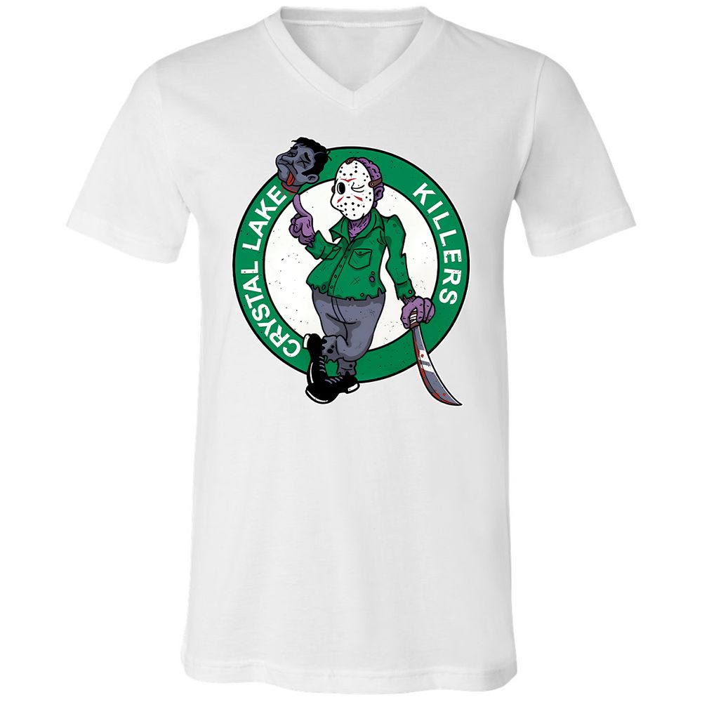 Unisex V-Neck T-Shirt - ADLVUVR4 - White - 5