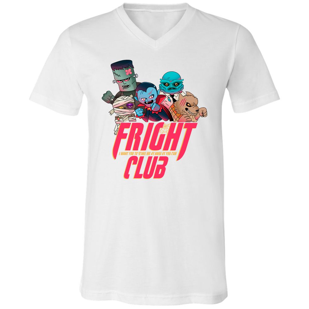 Unisex V-Neck T-Shirt - YJ2N9ZK9 - White - 5