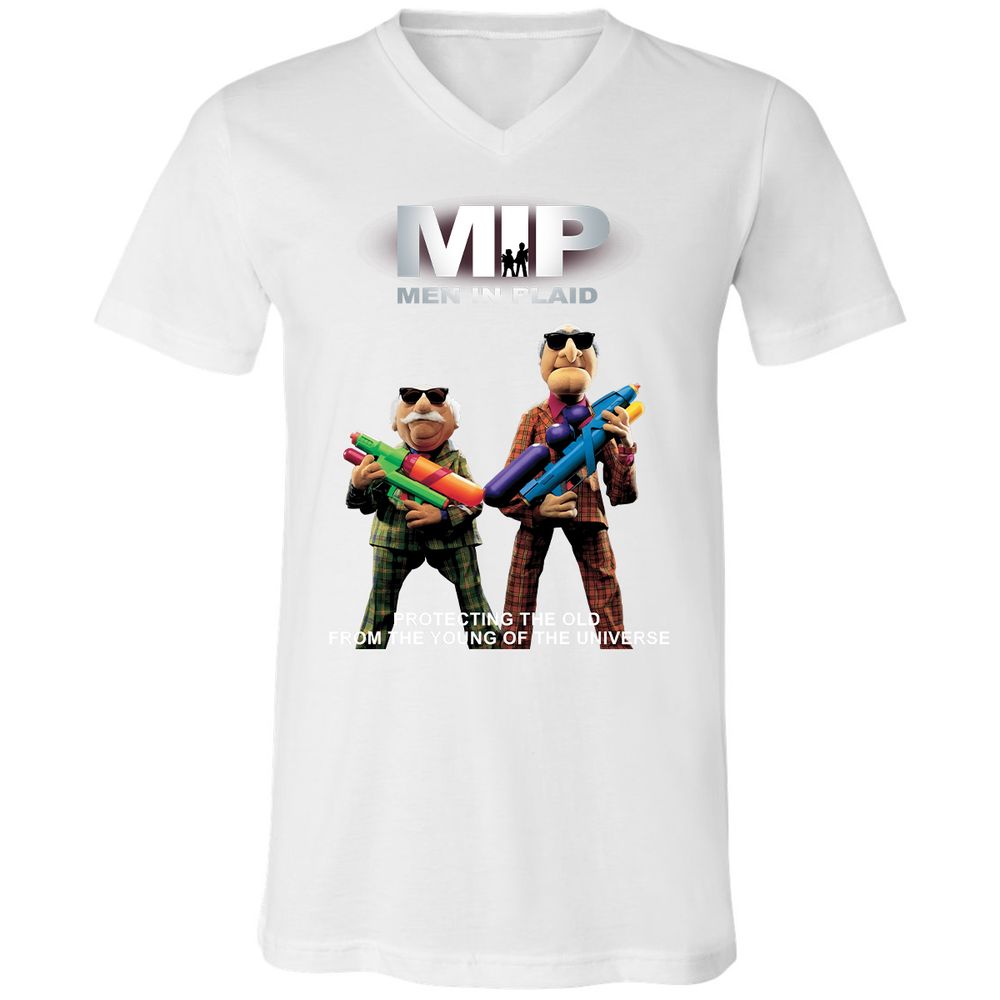 Unisex V-Neck T-Shirt - B7CTGD7T - White - 5