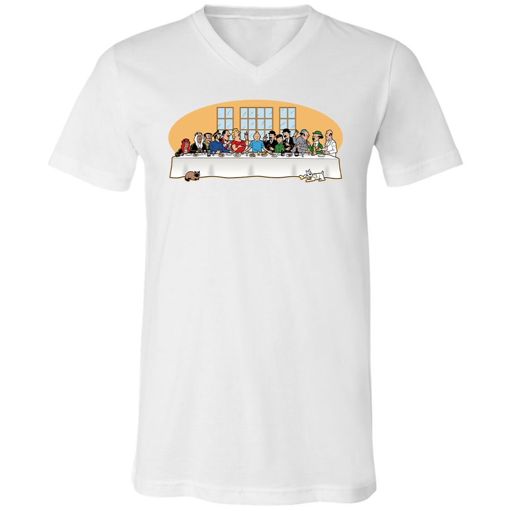 Unisex V-Neck T-Shirt - MR4HGLE6 - White - 5