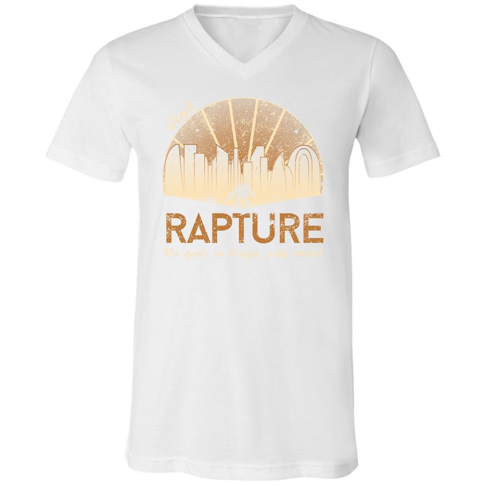Unisex V-Neck T-Shirt - 1EGHDXGF - White - 5