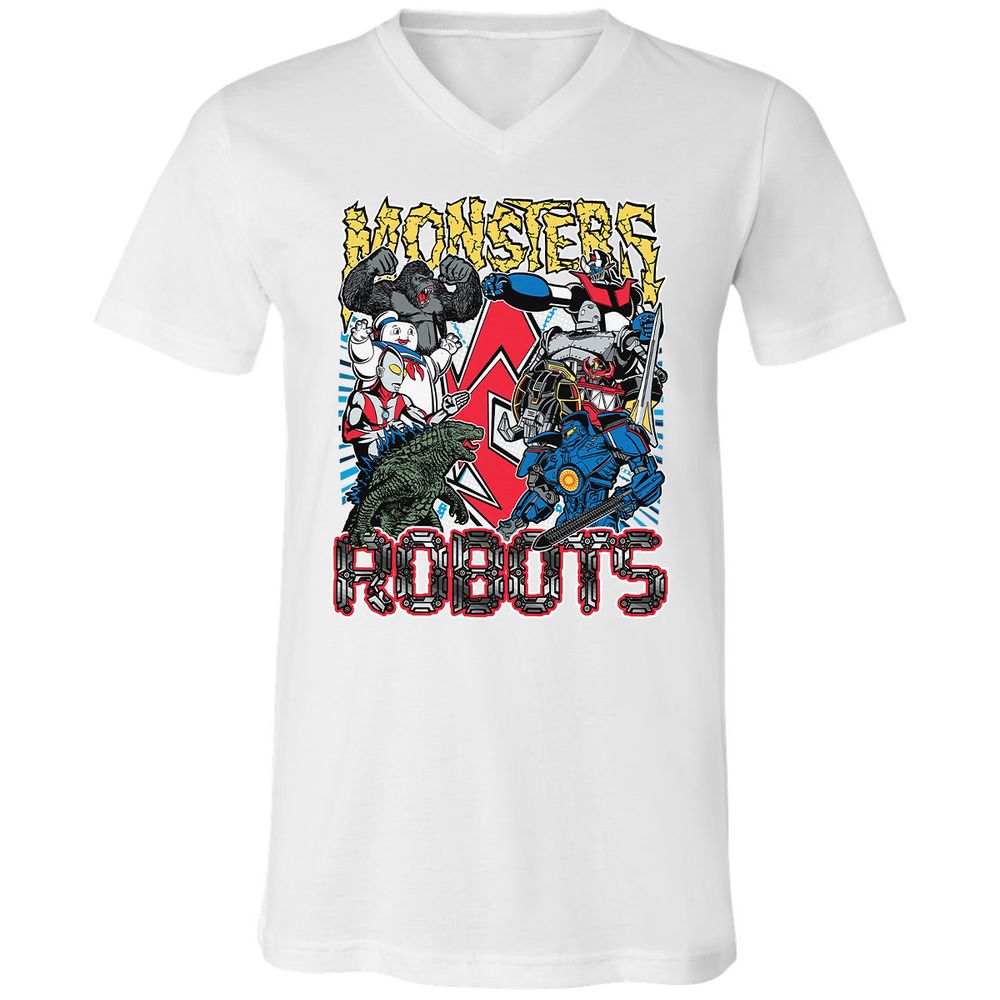 Unisex V-Neck T-Shirt - D4NFX6VP - White - 5