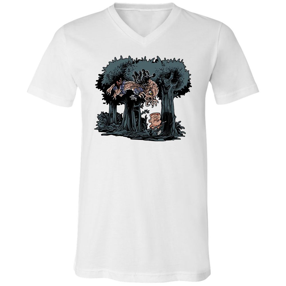 Unisex V-Neck T-Shirt - F4BRT1PJ - White - 5