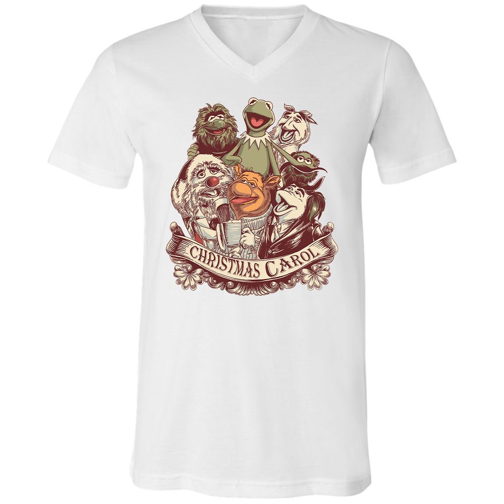 Unisex V-Neck T-Shirt - P4CERMPR - White - 5