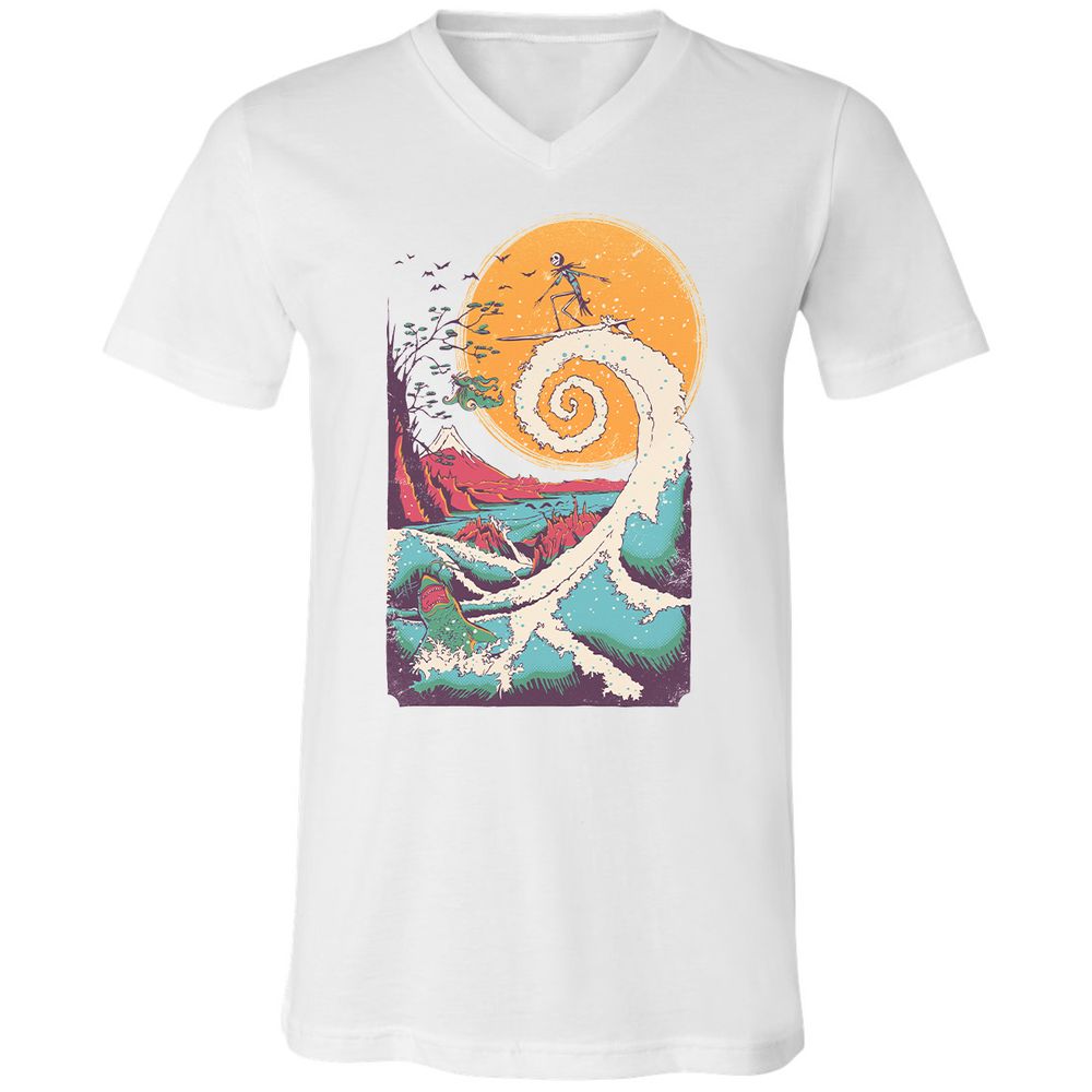Unisex V-Neck T-Shirt - 5FHYNHPJ - White - 5