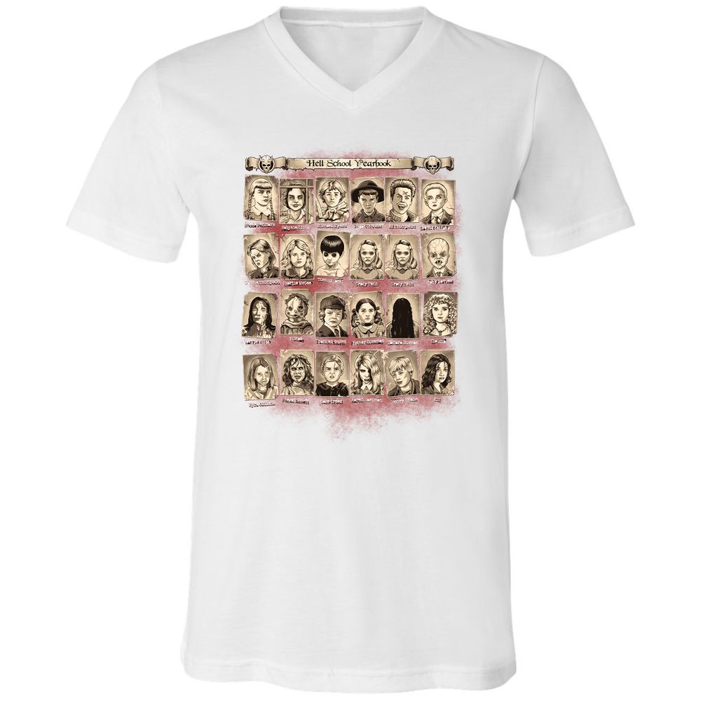 Unisex V-Neck T-Shirt - GMA6QG6P - White - 5