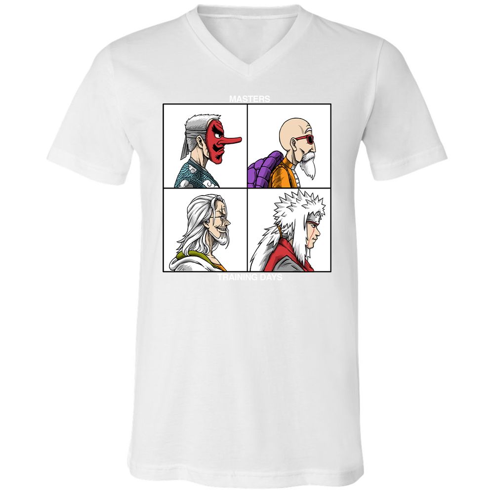 Unisex V-Neck T-Shirt - QCP7ZN2H - White - 5