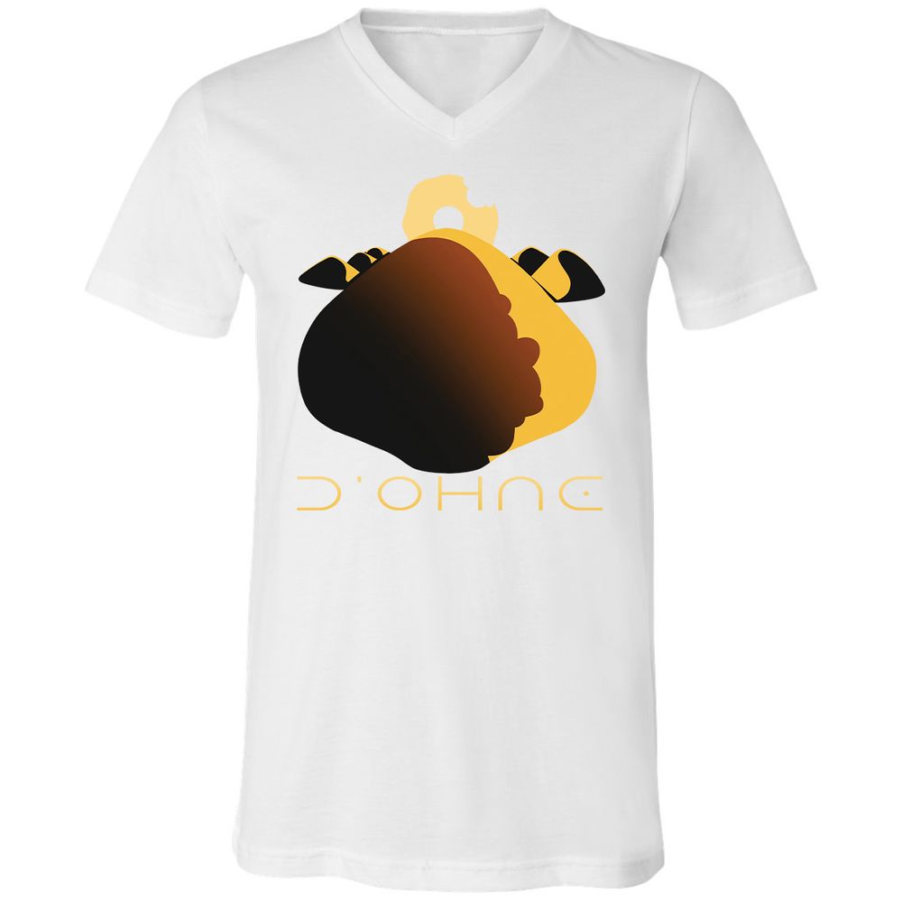 Unisex V-Neck T-Shirt - KZFSRB7W - White - 5