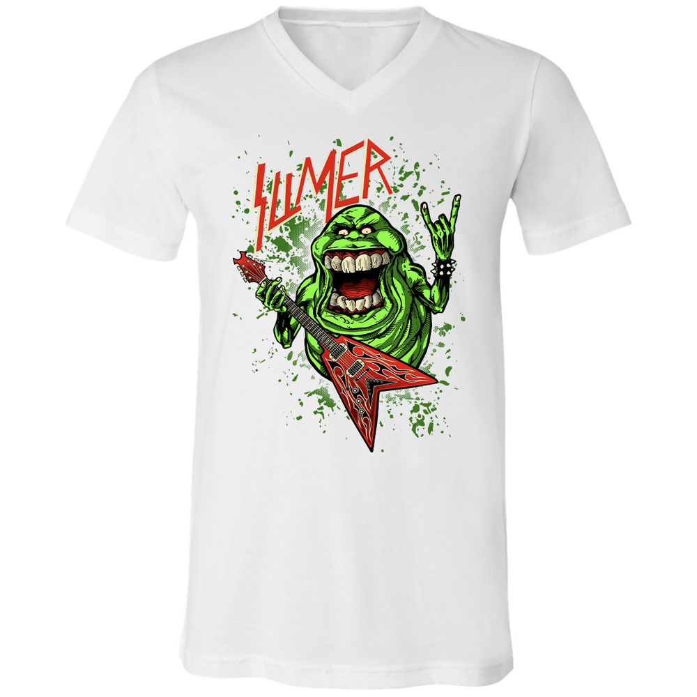 Unisex V-Neck T-Shirt - 2LWM6E55 - White - 5