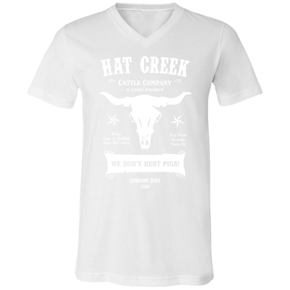 Unisex V-Neck T-Shirt - 5ENF3MHS - White - 5